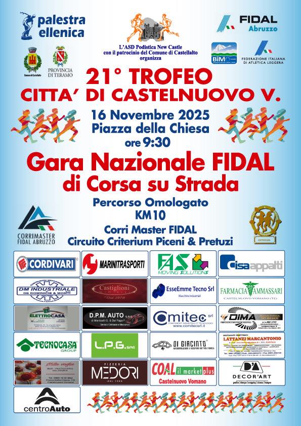 Trofeo Città di Castelnuovo Vomano 16112025 locandina
