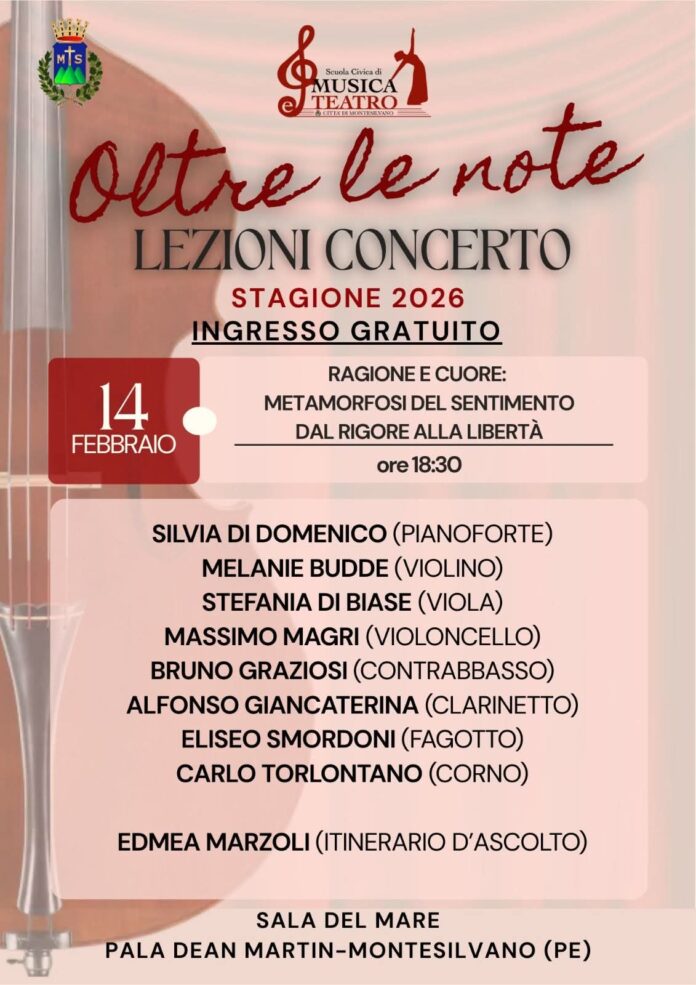 Locandina Oltre le Note 14 febbraio