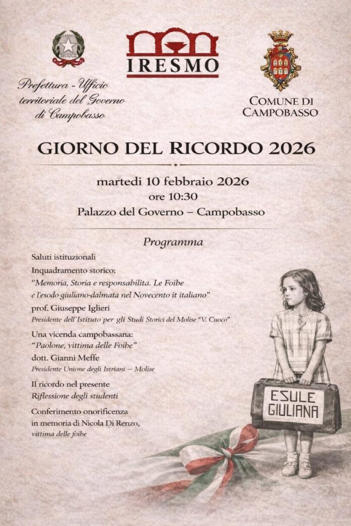 Locandina programma giorno del ricordo campobasso