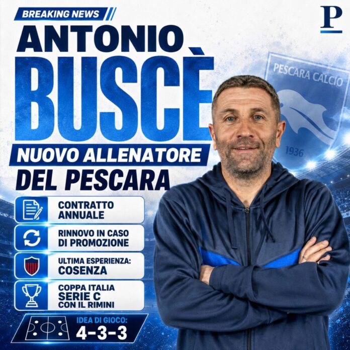 buscè nuovo allenatore del pescara