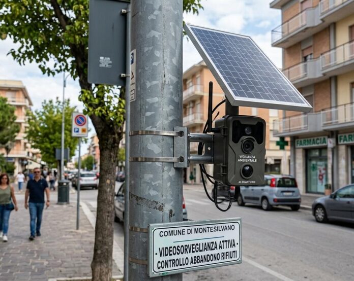 videosorveglianza rifiuti montesilvano foto trappola